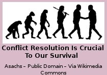 Conflict resolution is crucial to our survival Conflict resolution is crucial to our survival