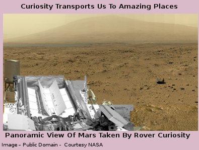 Panoramic view of Mars taken by rover Curiosity
