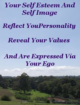 Your self esteem and self image reflect your personality, reveal your values, and are expressed via your ego