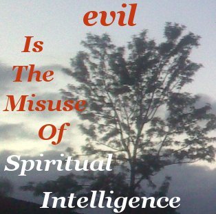 evil is the misuse of spiritual intelligence evil is the misuse of spiritual intelligence